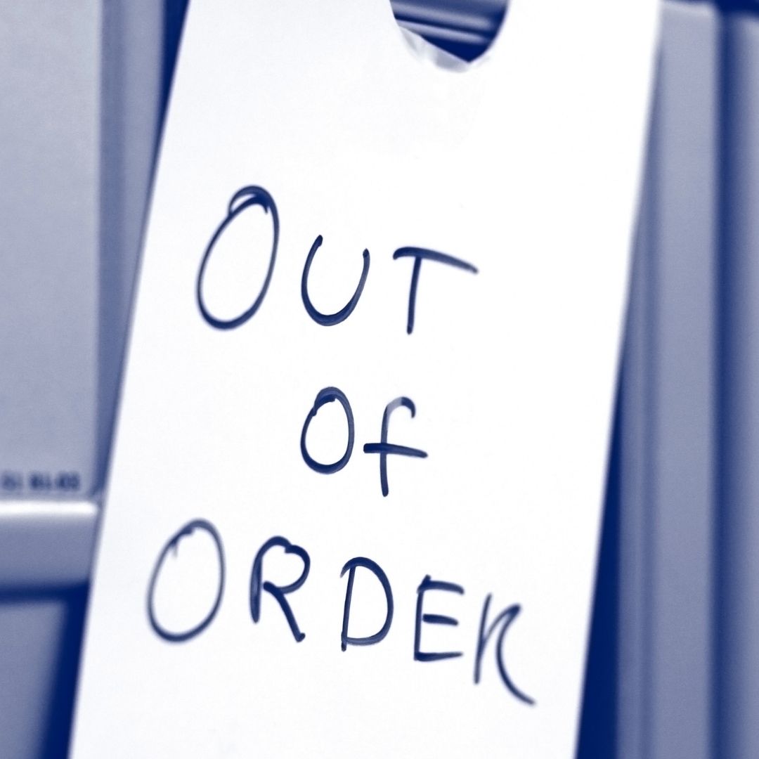 Image of an out of order sign